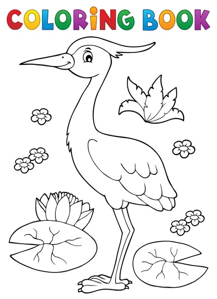 Libro Para Colorear Tema Pájaro Eps10 Vector Ilustración — Vector de stock