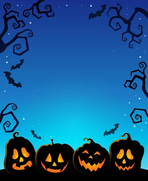 Pumpkin Silhouettes Thematics Image Eps10 Vector Illustration — Stock Vector
