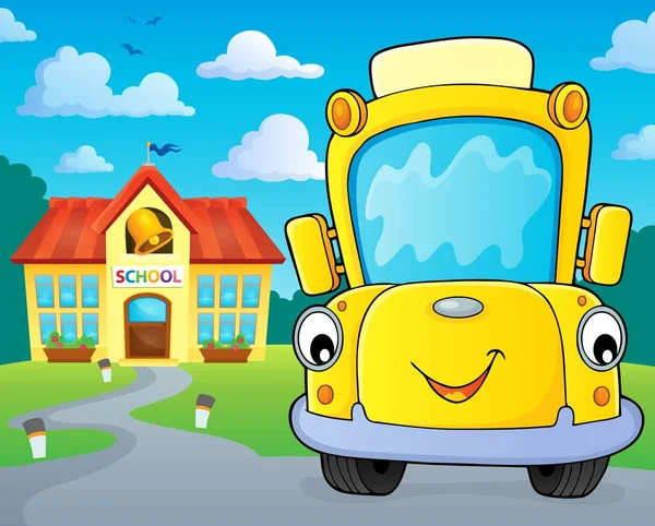 Schoolbus Motieven Image Eps10 Vectorillustratie — Stockvector