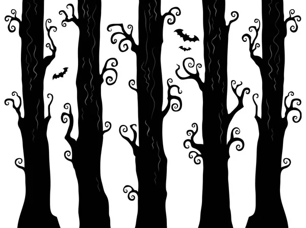 Cadılar Bayramı Orman Temalı Resim Eps10 Vektör Illüstrasyonu — Stok Vektör