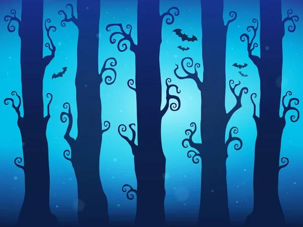 Halloween Wald Thema Bild Eps10 Vektorillustration — Stockvektor