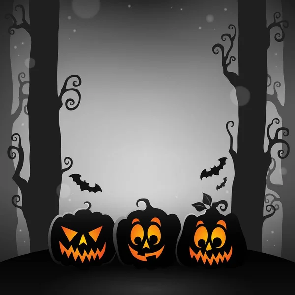 Halloween Thème Forestier Image Eps10 Illustration Vectorielle — Image vectorielle