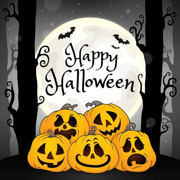 Szczęśliwy Obraz Kompozycji Halloween Eps10 Wektor Ilustracji — Wektor stockowy