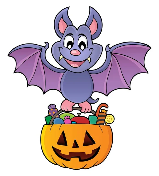 Imagem Tema Morcego Halloween Eps10 Ilustração Vetorial — Vetor de Stock