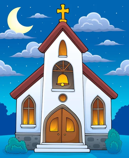 Iglesia Edificio Tema Imagen Eps10 Vector Ilustración — Vector de stock