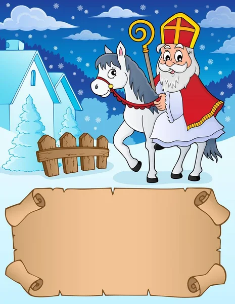 Μικρές Λαδόκολλες Και Sinterklaas Άλογο Eps10 Εικονογράφηση Διάνυσμα — Διανυσματικό Αρχείο