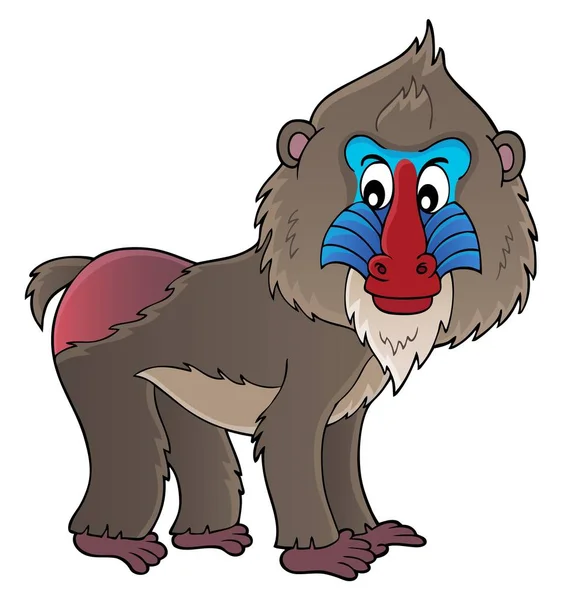 Mandrill Thema Afbeelding Eps10 Vector Illustratie — Stockvector