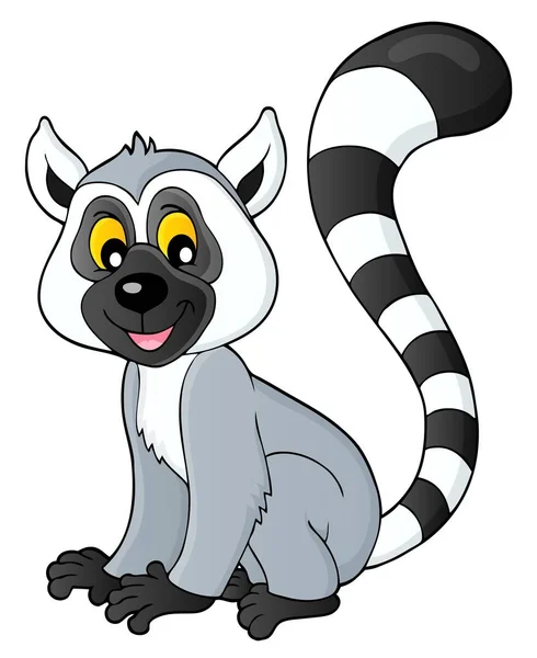 Lemur Theme Image Eps10 Vector Illustration — Stock Vector