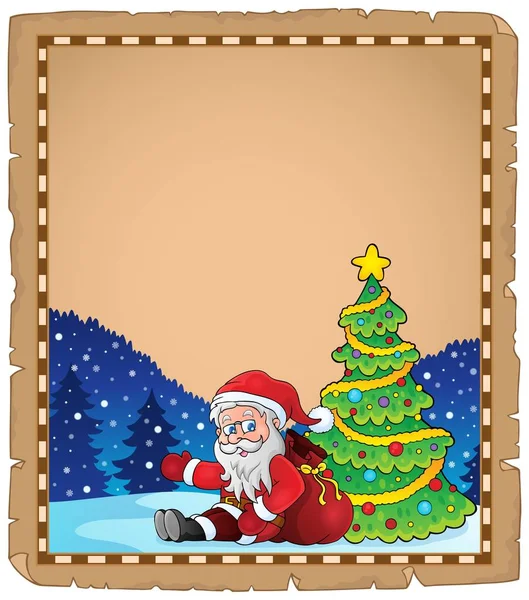Περγαμηνή Χριστουγεννιάτικες Θεματικές Eps10 Διανυσματική Απεικόνιση — Διανυσματικό Αρχείο