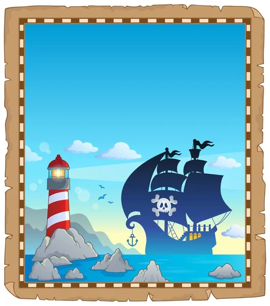 Pergaminho Tópico Pirata Ilustração Vetorial Eps10 —  Vetores de Stock