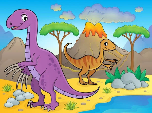 Obraz Matematyki Dinozaurów Eps10 Wektor Ilustracji — Wektor stockowy