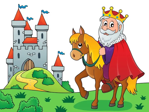 King Horse Theme Image Eps10 Vector Illustration - Stok Vektor