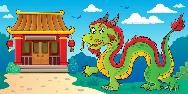 Chinesischer Drache Thema Bild Eps10 Vektorillustration — Stockvektor