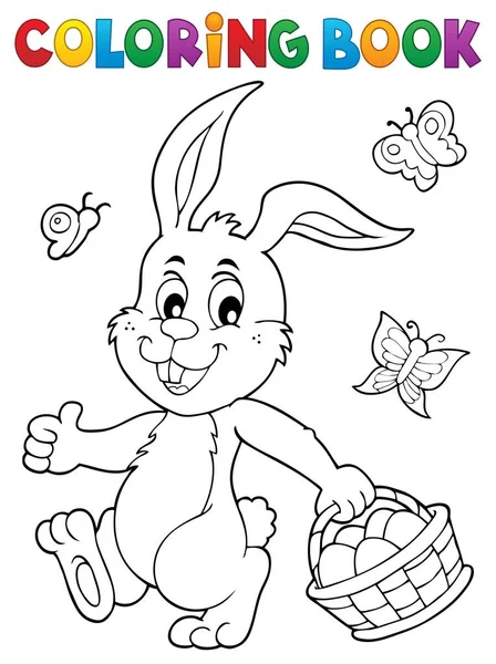 Libro Colorare Easter Rabbit Topic Eps10 Vector Illustration — Vettoriale Stock