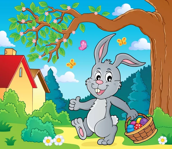 Easter Rabbit Thematics Eps10 Vector Illustration — Stock Vector