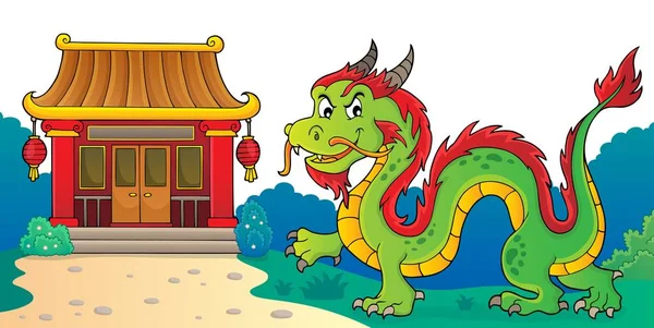 Kinesisk Drake Tema Bild Eps10 Vektor Illustration — Stock vektor