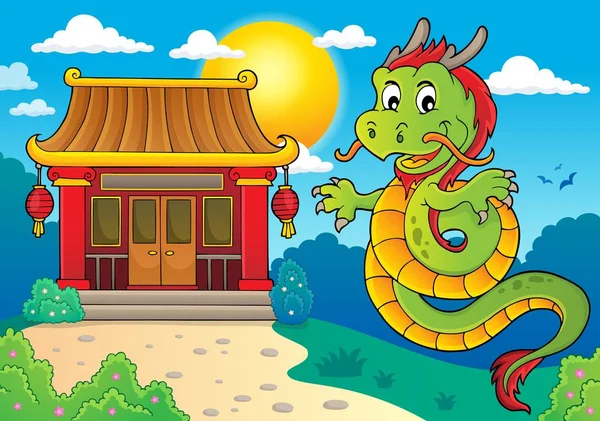 Chinesisches Drachenthema Bild Eps10 Vektorillustration — Stockvektor