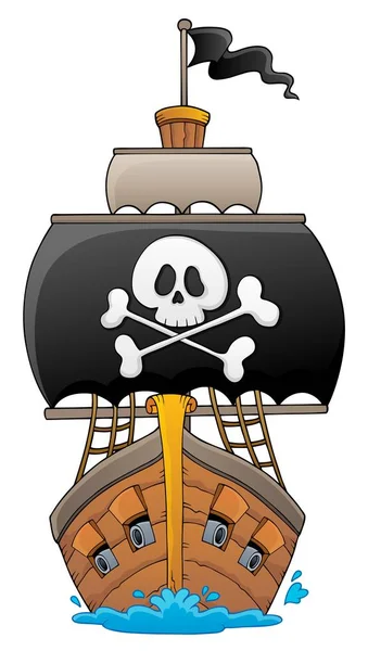 Immagine Con Nave Pirata Tema Eps10 Vettoriale Illustrazione — Vettoriale Stock