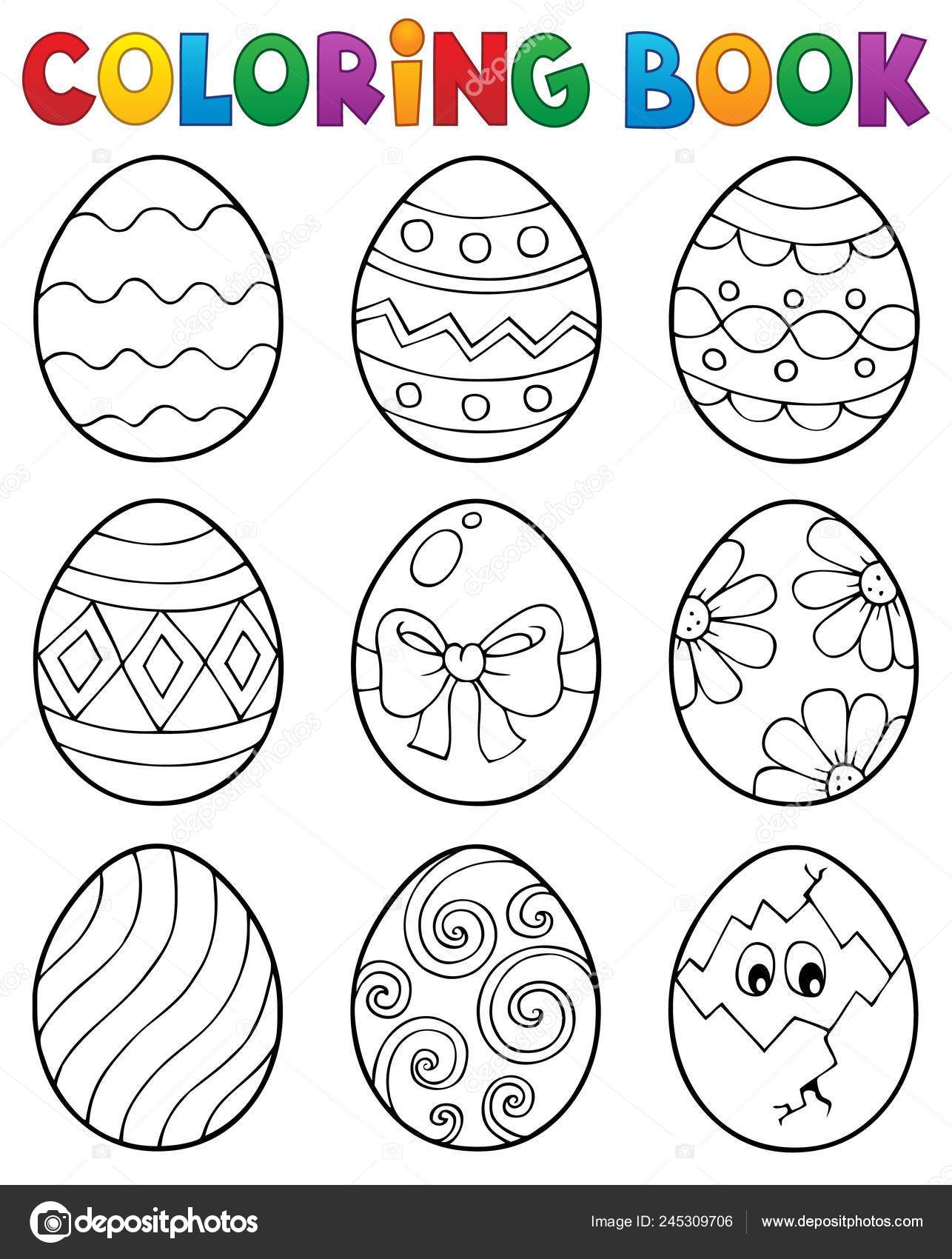 Download Coloring Book Easter Eggs Theme Eps10 Vector Illustration Vector Image By C Clairev Vector Stock 245309706