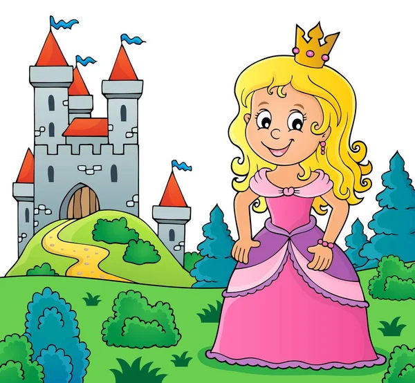 Prinzessin Thema Bild 4 — Stockvektor
