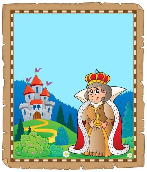 Pergamen királynő közelében castle 3 — Stock Vector