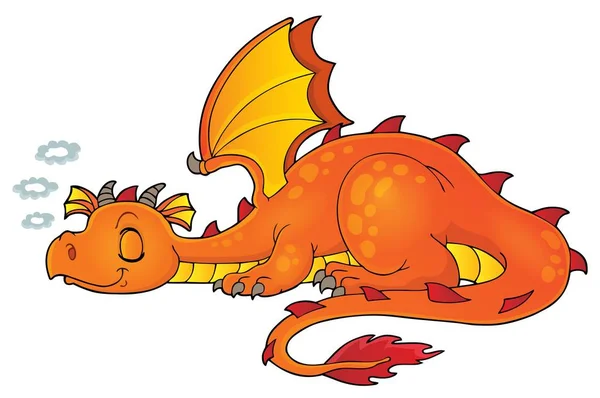 Sleeping dragon theme image 1 — Stock Vector