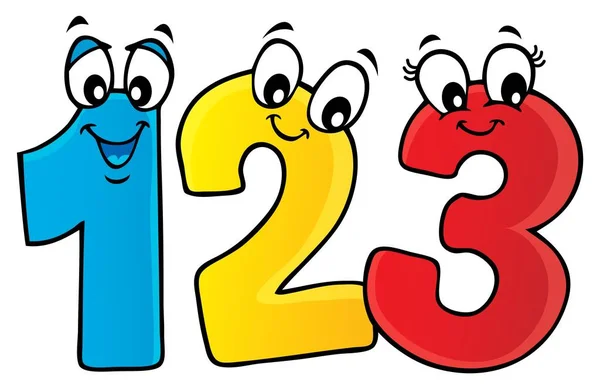 Cartoon numbers theme image 1 — Stock Vector