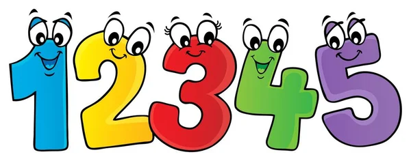 Cartoon numbers theme image 2 — Stock Vector