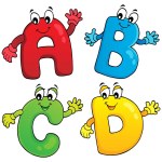 ©clairev 275486828 द्वारा कार्टून एबीसीडी अक्षर थीम स्टॉक वेक्टर