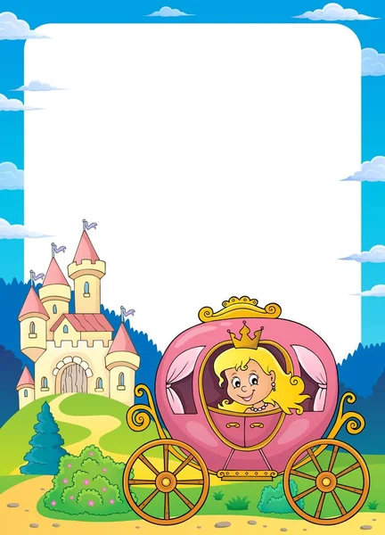 Châssis thème Princesse en calèche 1 — Image vectorielle