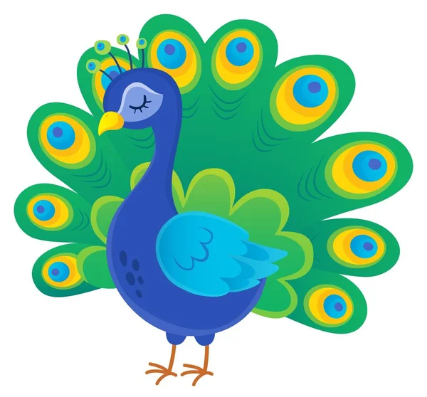 Stylized peacock topic image 1 — Stock Vector