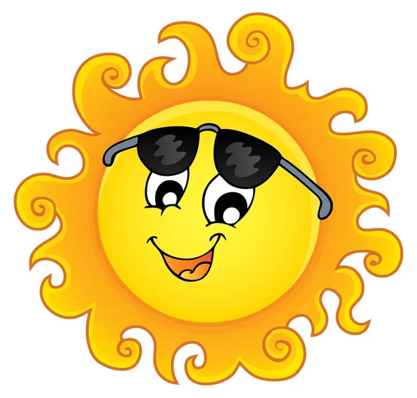 Happy Sun Thema Bild 3 — Stockvektor