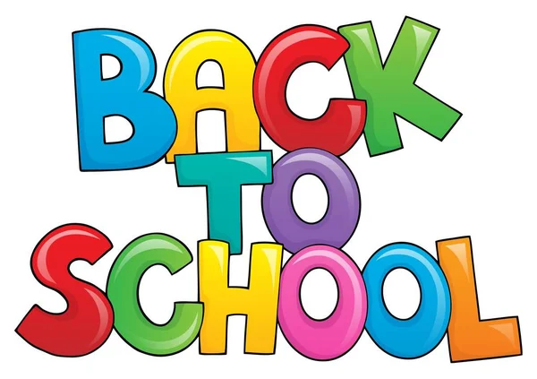 Back to school message image 1 — Stock Vector