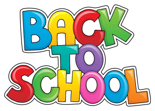 Back to school message image 2 — Stock Vector