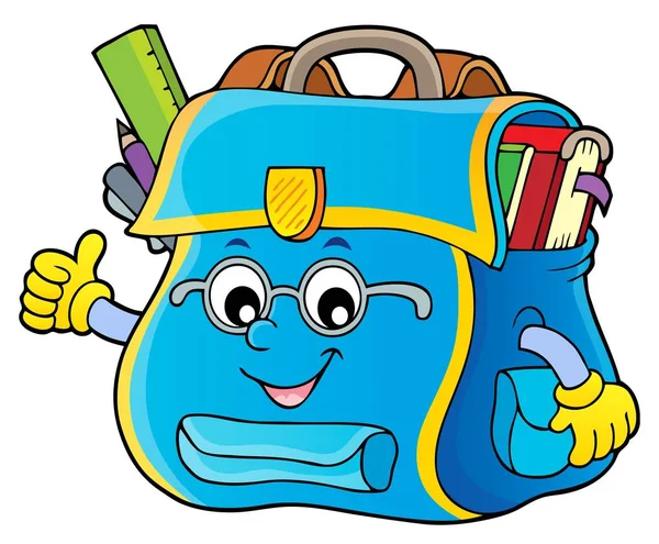 Счастливая школьная сумка — стоковый вектор