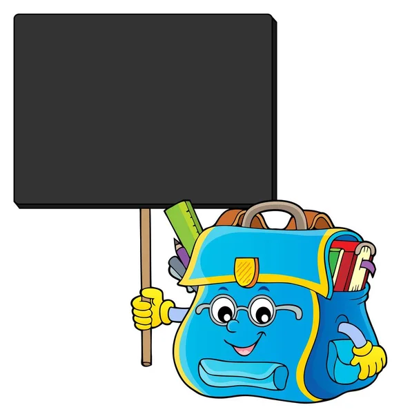 Happy schoolbag topic image 7 — Stock Vector