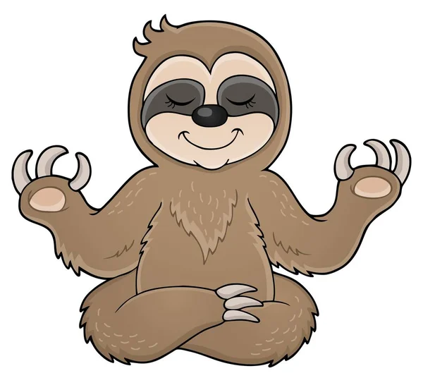 Happy Sloth tema bild 1 — Stock vektor