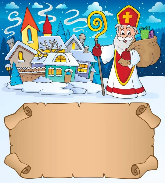 Mały pergamin i Święty Mikołaj 3 — Wektor stockowy