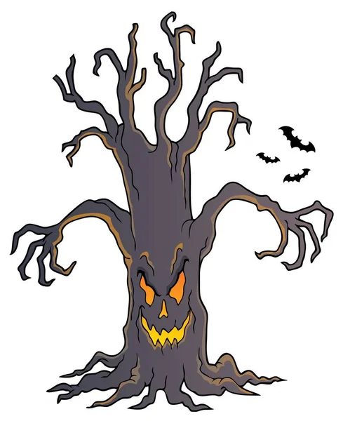 Spooky árbol tema imagen 4 — Archivo Imágenes Vectoriales