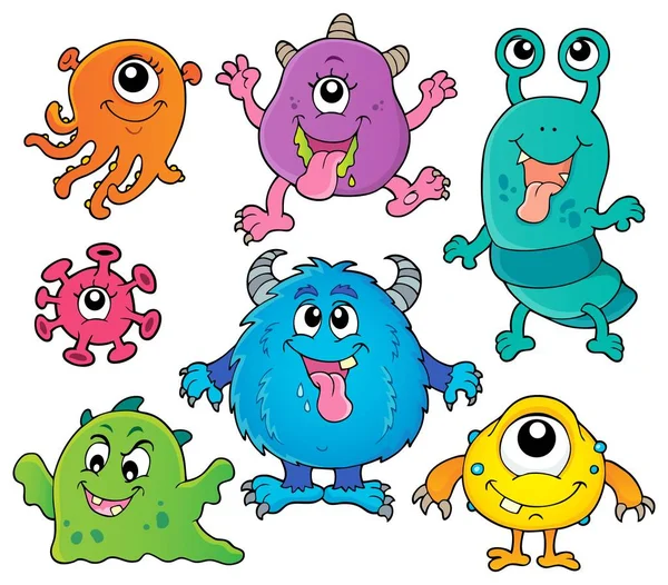 Verschillende monsters thema set 1 — Stockvector