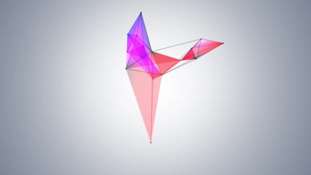 Abstracción geométrica sobre fondo de rampa — Vídeos de Stock