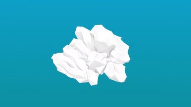 3D büyük geometrik soyutlama uçak renk arka plan üzerinde