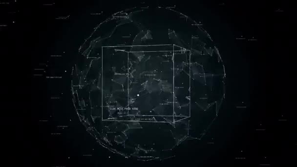 Cubo na esfera animação loop sem costura — Vídeo de Stock