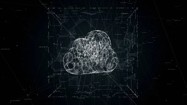 Cloud Computing Έννοια Εικονογράφηση Φόντο Τεχνολογία Cloud Σύννεφο Αποθήκευσης Σύννεφο — Φωτογραφία Αρχείου