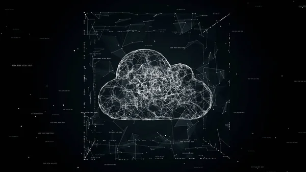 Cloud Computing Έννοια Εικονογράφηση Φόντο Τεχνολογία Cloud Σύννεφο Αποθήκευσης Σύννεφο — Φωτογραφία Αρχείου