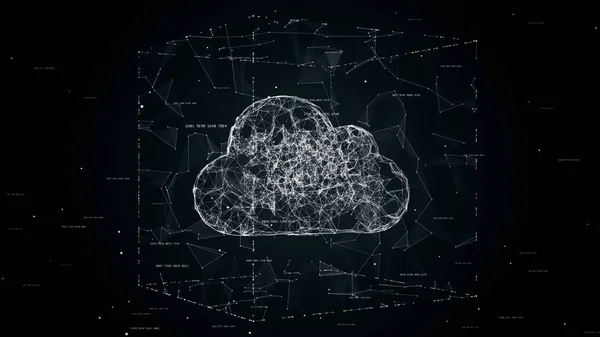 Cloud Computing Koncepció Illusztráció Felhő Informatikai Háttér Cloud Tárolás Többközpontú — Stock Fotó