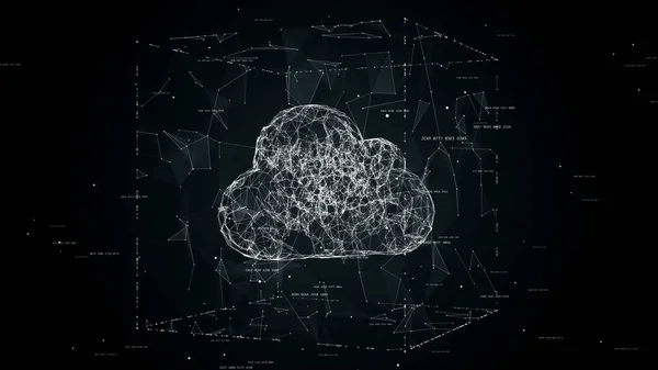 Ilustración Del Concepto Computación Nube Fondo Tecnología Nube Almacenamiento Nube —  Fotos de Stock