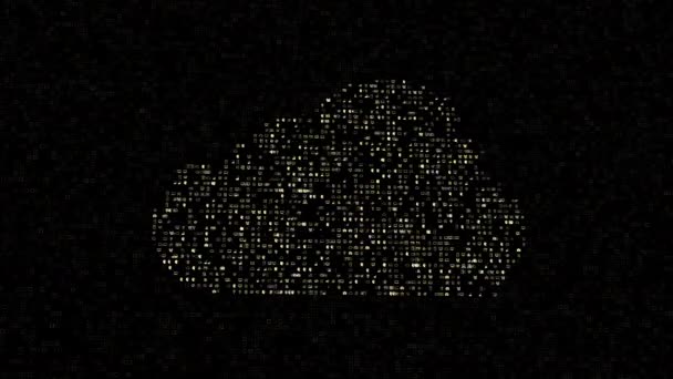 Концепция облачных вычислений — стоковое видео