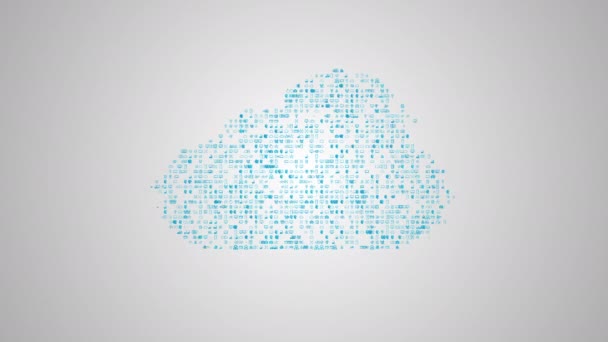 Concetto di cloud computing — Video Stock