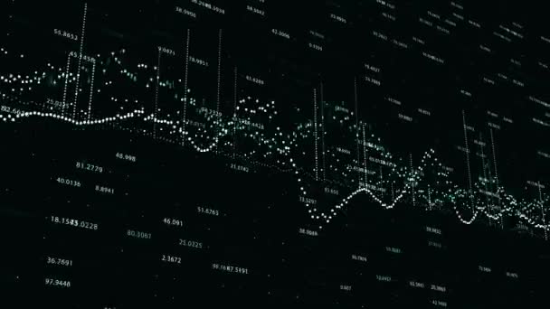 Sfondo astratto con animazione di grafici in crescita — Video Stock